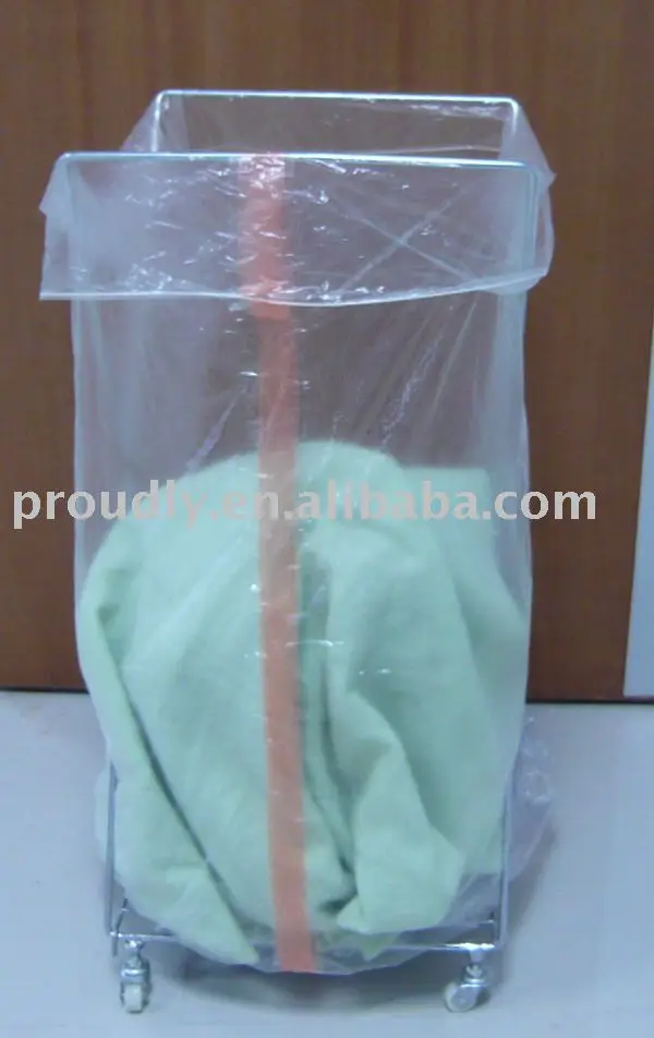 hot & cold hospital PVOH PVA water soluble laundry Bag with Adhesive Strip