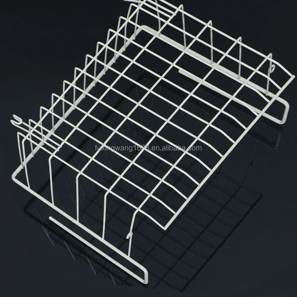 Metal Hanging Basket Under Shelf Basket Storage Holder Hanging Drawer Organizer Basket Wrap Rack White