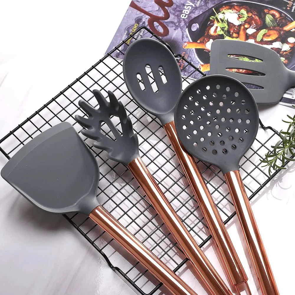 New Fashion Low Price Customization Silicone Kitchen Utensil Set Cooking Tools