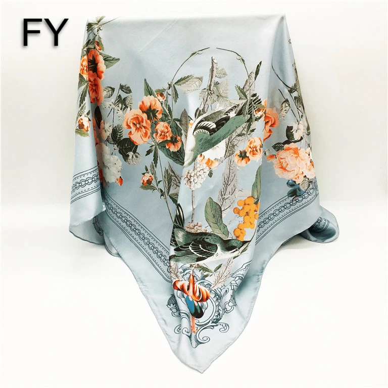Factory Direct Hand Roll Digital 100% Silk Mosi Scarf