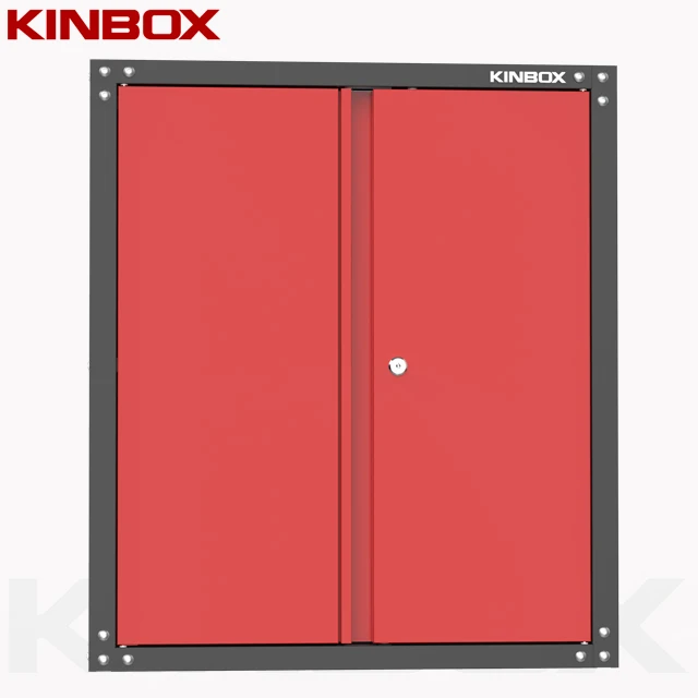 Kinbox Garage Unit 2-Door Storage Cabinet Tools Box Fixed To Wall For Home Garage DIY