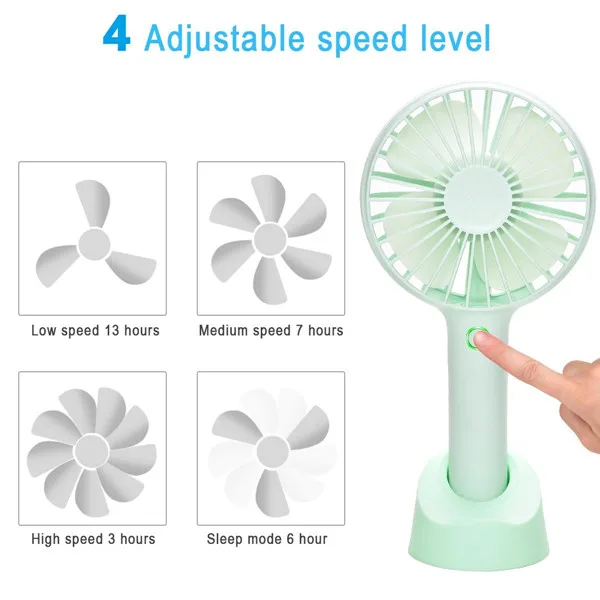 Новинка 2018, перезаряжаемый Настольный портативный мини-вентилятор на батарейках со светодиодным экраном