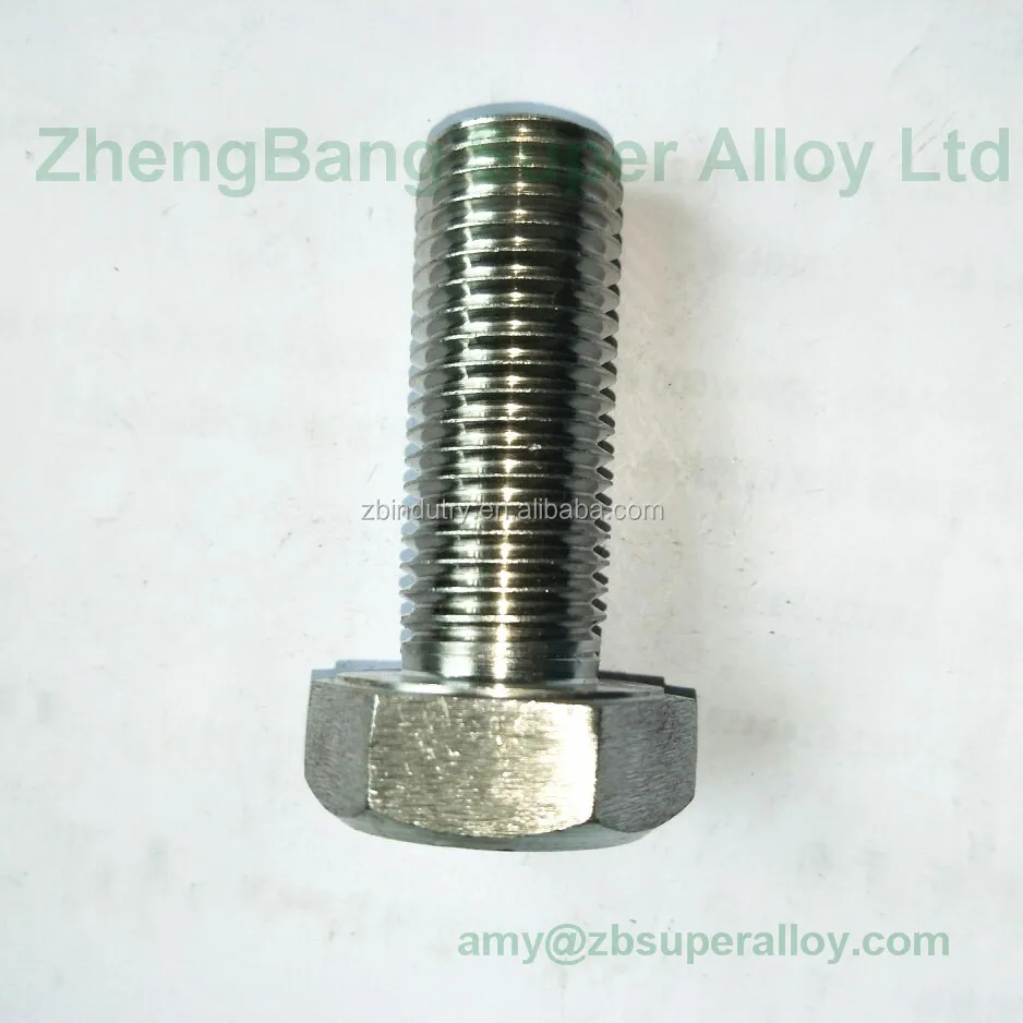 
Alloy 600 ( Inconel 600 / 2.4816 UNS N06600 ) Hex Bolt with nuts and washers, inconel 625 bolt 