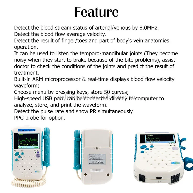 Bestman BV- 520T Vascular Doppler Detect The Blood Stream Status Of Arterial / Venous By 8.0 MHz Probe