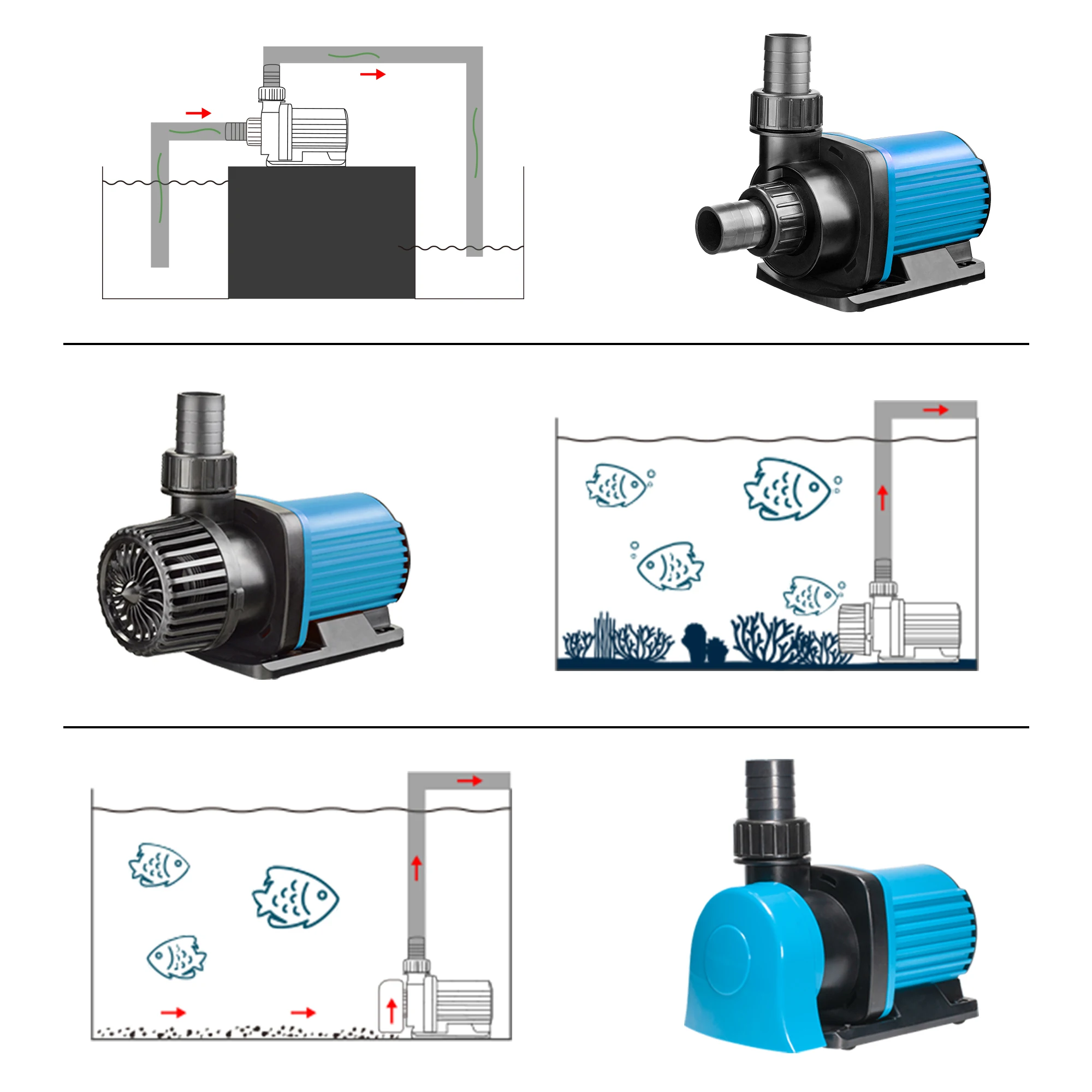 AQUADREAM  BPL-12000 Great quality Amphibious Water Pumps for fish pond solar powered fountain pump