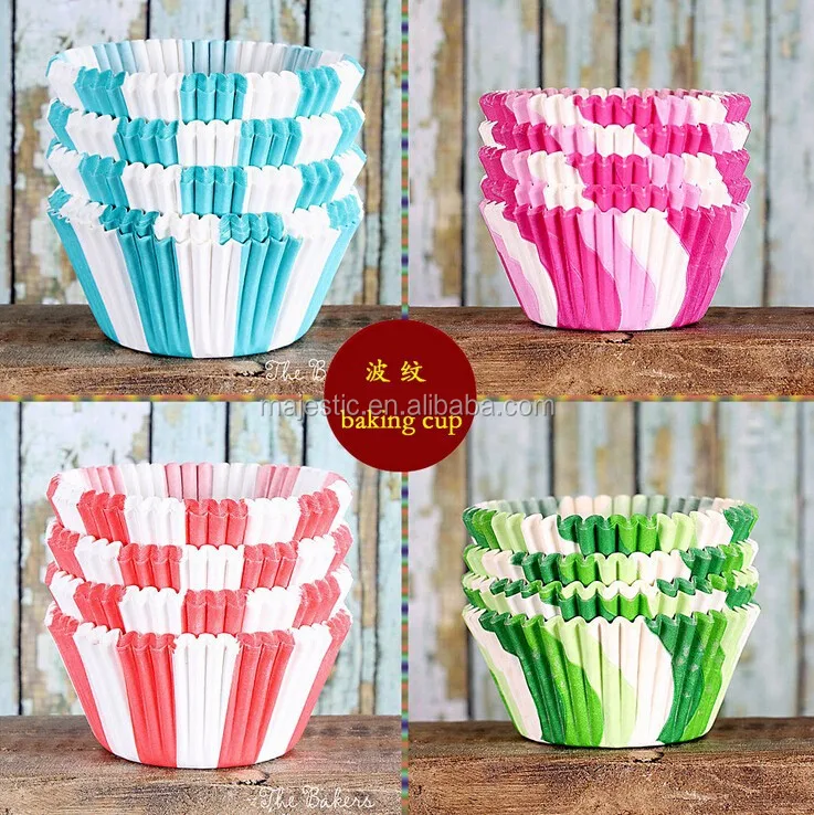 2017 Популярных Разных Размеров Цветной Полосой Выпечки Хлебобулочных Бумаги Торт Кубок/Кубок Muffin