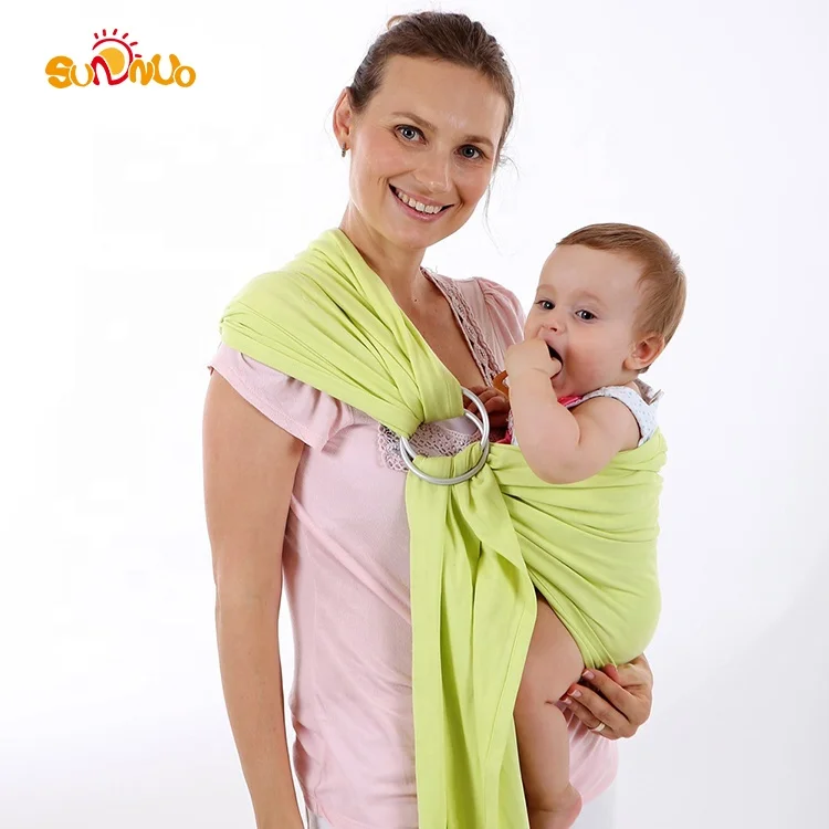 Soft Breathable Natural Cotton Baby Sling Wrap Carrier Soft Comfortable Baby Swaddle Wrap