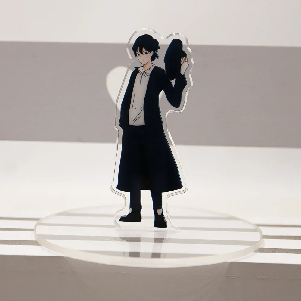 Custom laser cut printed logo anime figure acrylic keychain display stand