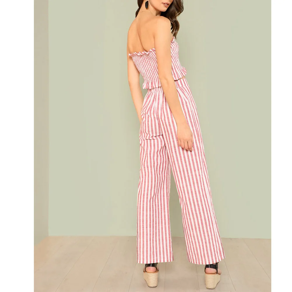 stripe palazzo trouser pants women