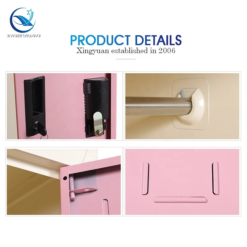 Strong structure  cheap dorm steel metal locker 1 door wardrobe