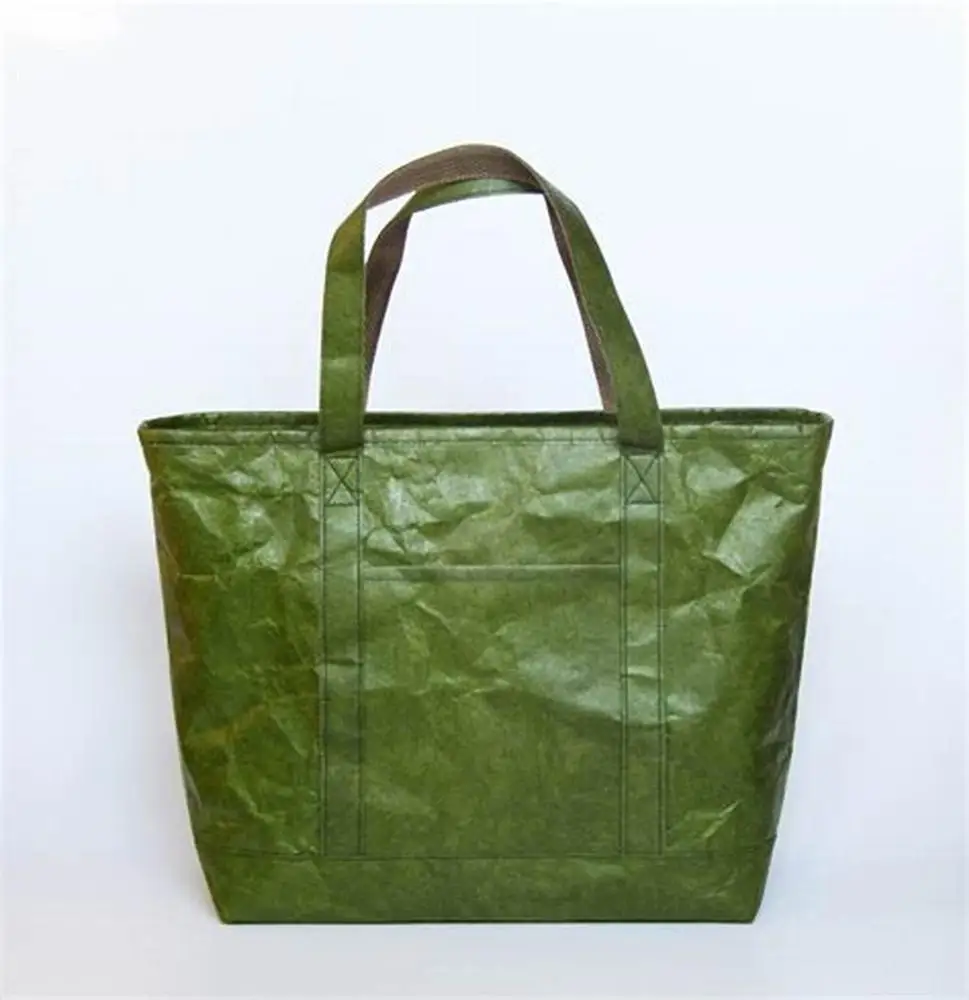 Summer Portable Ladies Tyvek Waterproof Solid Color Shoulder Handbags Women Large Casual Shopping Totes Handheld Top-handle Bags