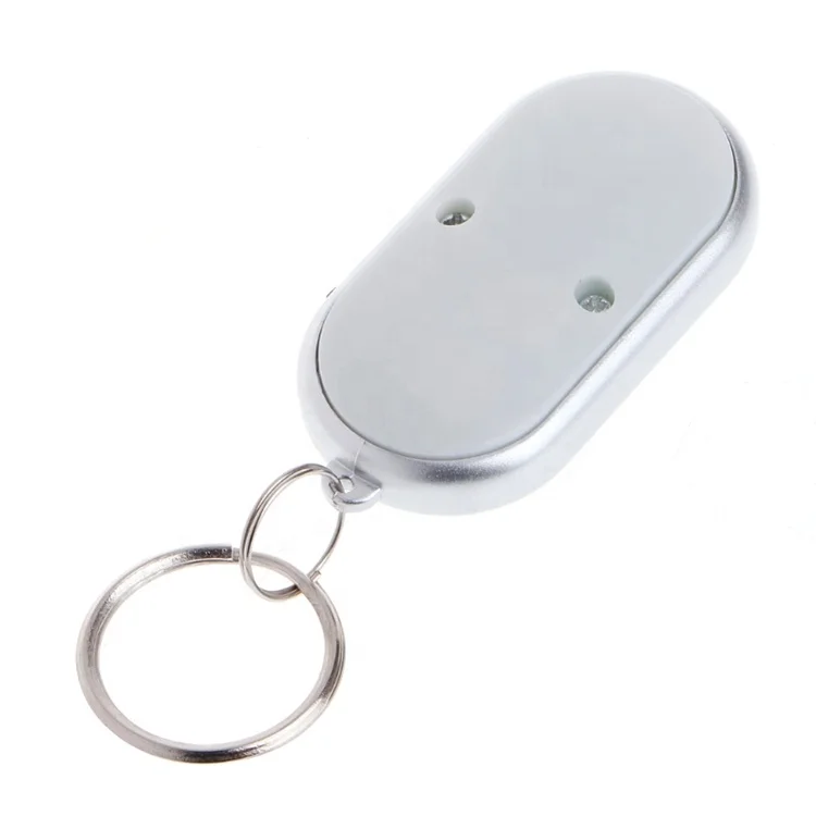 Sound Whistle Control White LED Key Finder Locator Find Lost Keychain Keys Chain