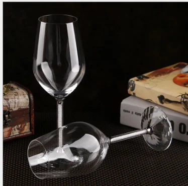High quality 700 ml Red Wine Gift Set Gold Stem Bohemia Crystal Cup Glass Wine Glass