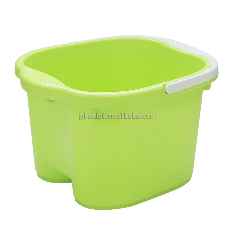 square plastic foot bath spa bucket with handle