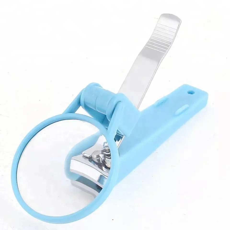 2018 Baby kid safety carbon steel fingernail toenail manincure nail care tool clipper cutter with magnifying glass