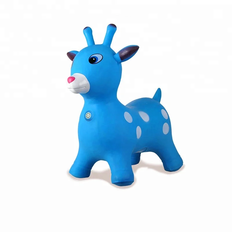 Wholesale jumping horse pvc kids ride on bouncing animal hopper toy