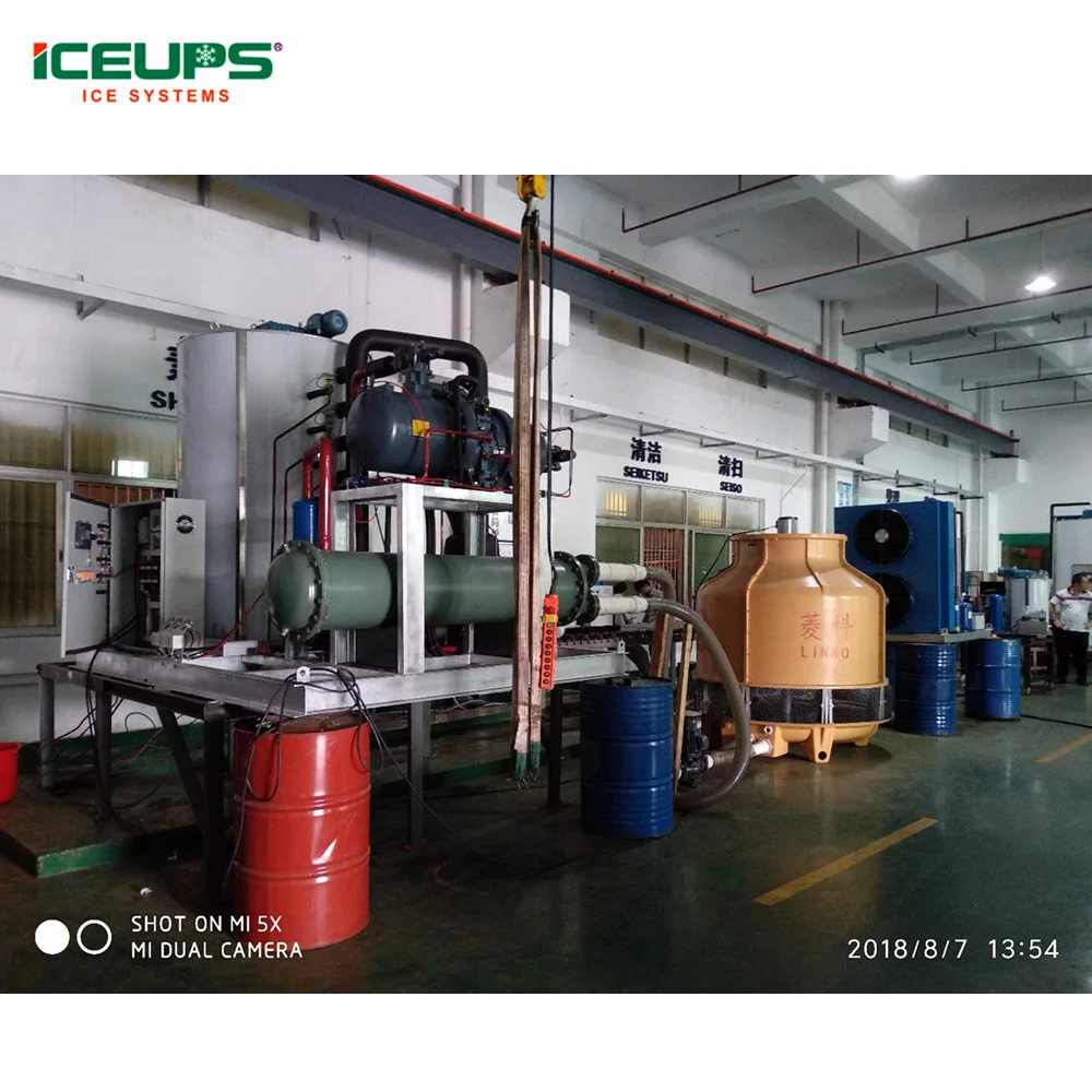 ICEUPS dry ice flake making machine 10t with eco-friendly R404a refrigerant