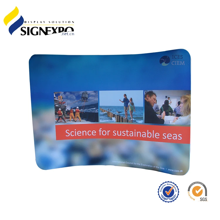 
10ft straight tension fabric display for trade show 