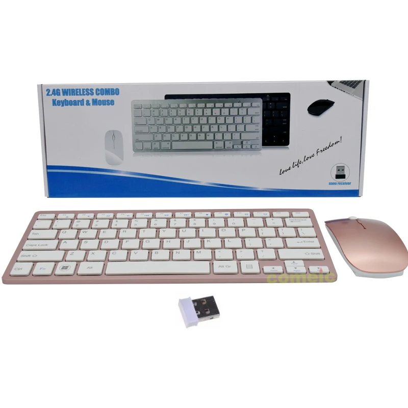 Mini 2.4G wireless wifi rubber wireless keyboard and mouse combo