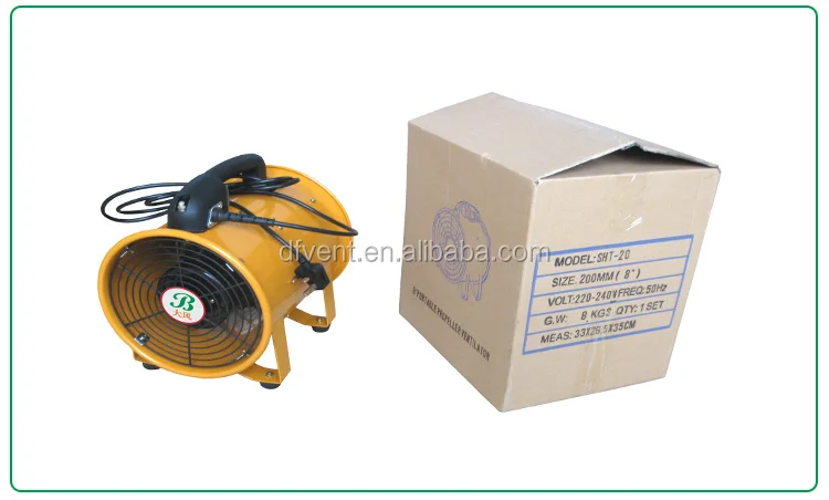 
250mm European plug Portable ventilating axial blower 