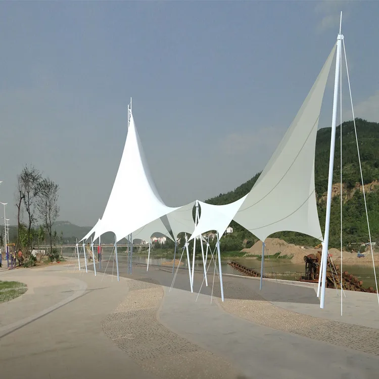 Tensile Membrane Structure Modern Awning For Swimming Pool