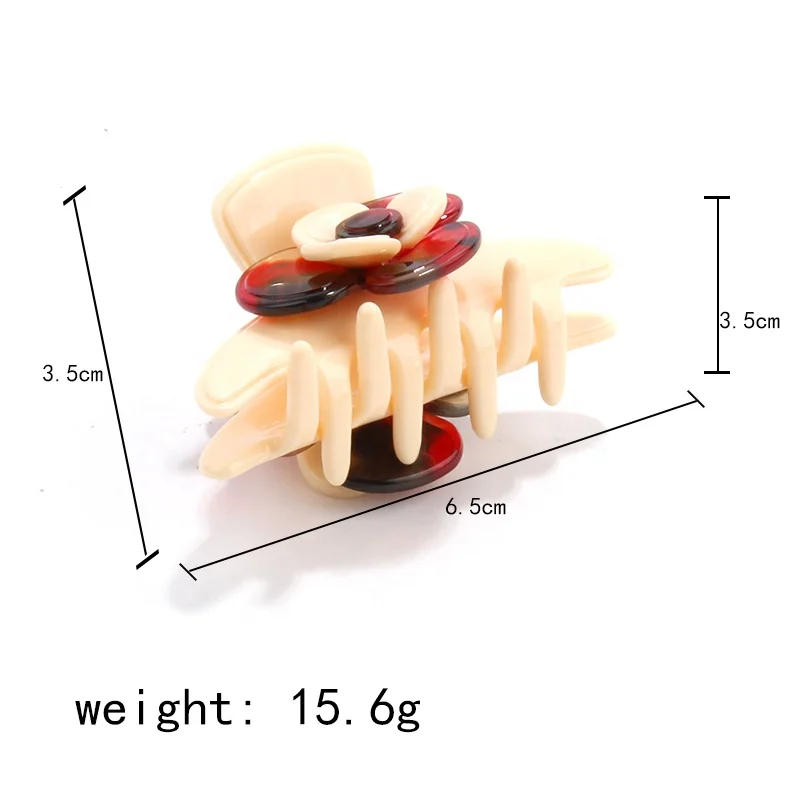 Fancy hair jaw crab clamps acetate hair pins luxury high quality jaw claws flower decorative hair claw clips