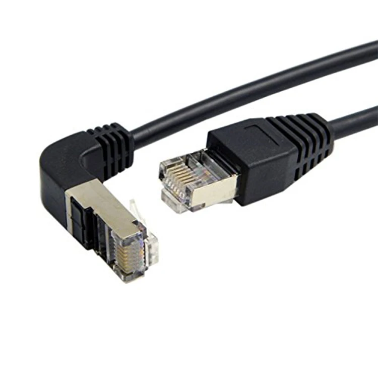 Сетевой кабель 0,5 м, Rj45, 90 градусов, под прямым углом, вверх и вниз, локоть компьютера, кристальная головка, компоненты, аксессуары, адаптеры