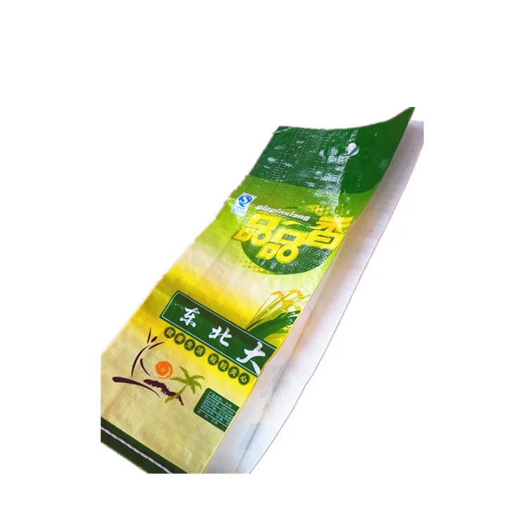 Food Grade PP Woven Plastic Bags Empty Rice Offset Printed for Flour Fertilizer Feed Seeds Vegetables Corn Seafood Recyclable