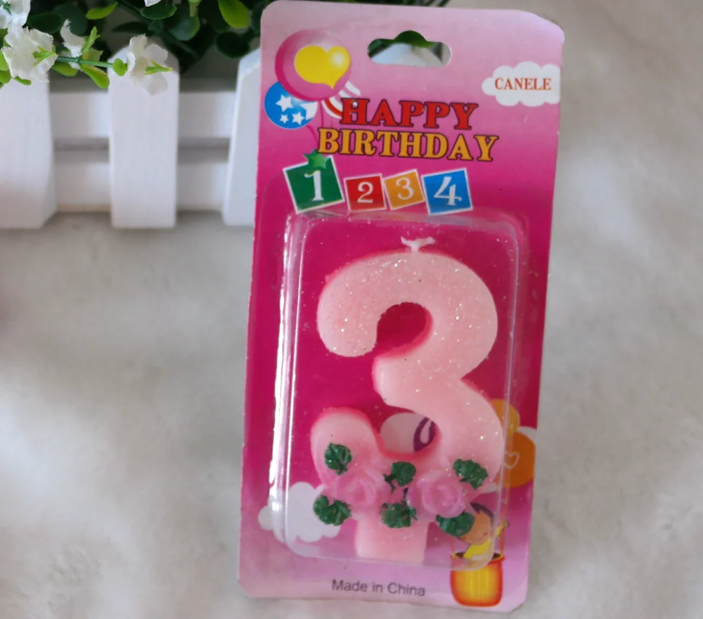 Оптовая продажа день рождения торт украшения розы Форма парафин воск номер книги по искусству свечи