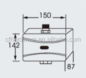 
Wall surface mounted sensor toilet flusher flush valve for public washroom 