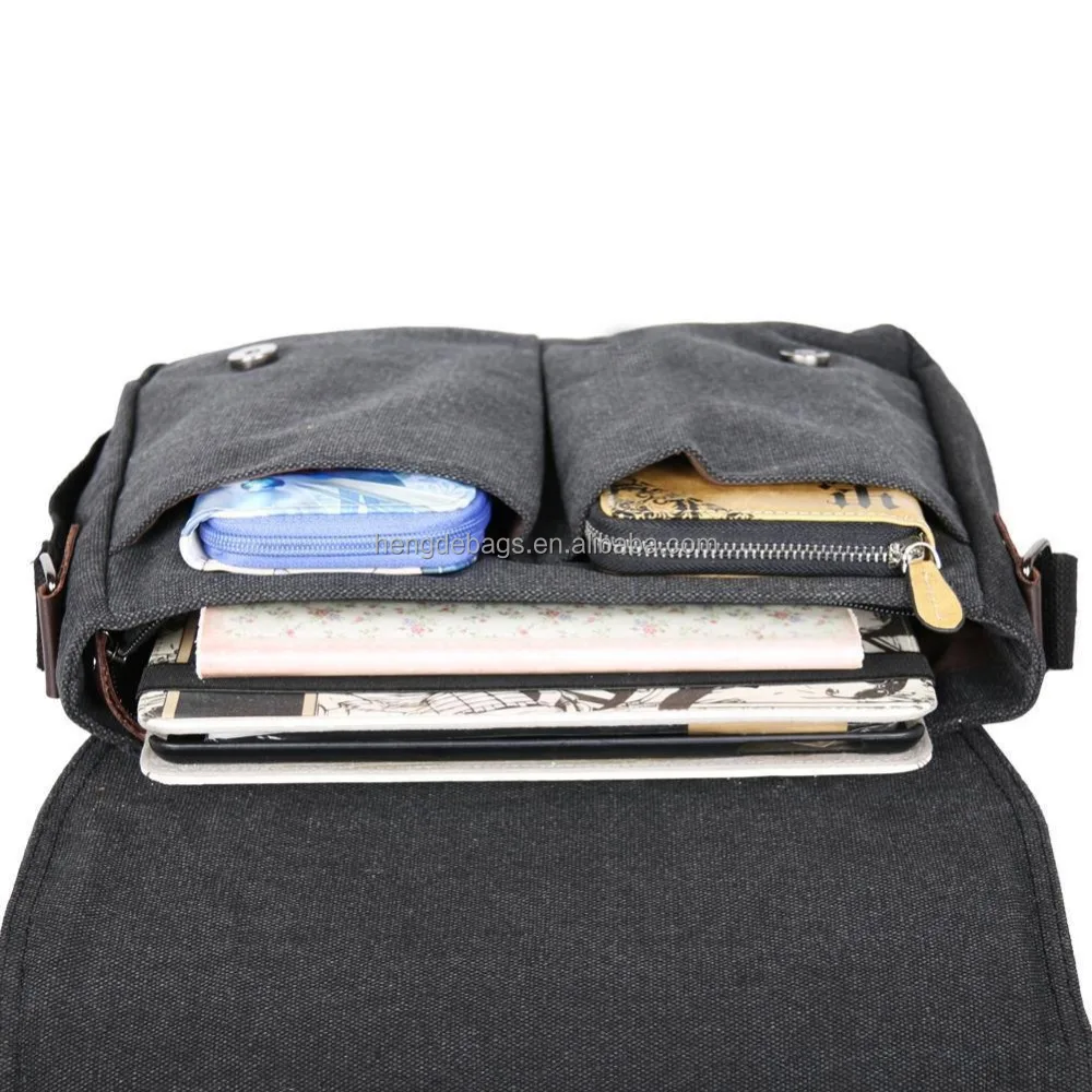 Anime Totoro Black Canvas Messenger Shoulder Bag Satchel Cosplay School Bag