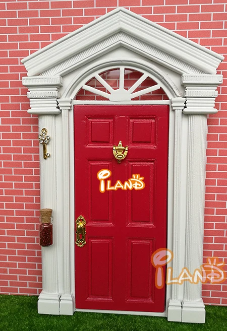 Secret / Fairy Door Door Open Outward W/ Knob & Knocker + free fairy dust & magic key