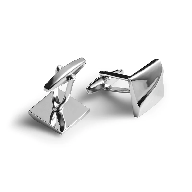 Оптовая продажа, дешевые брендовые мужские запонки с логотипом под заказ, Серебряный алфавит, пустые металлические запонки от производителя