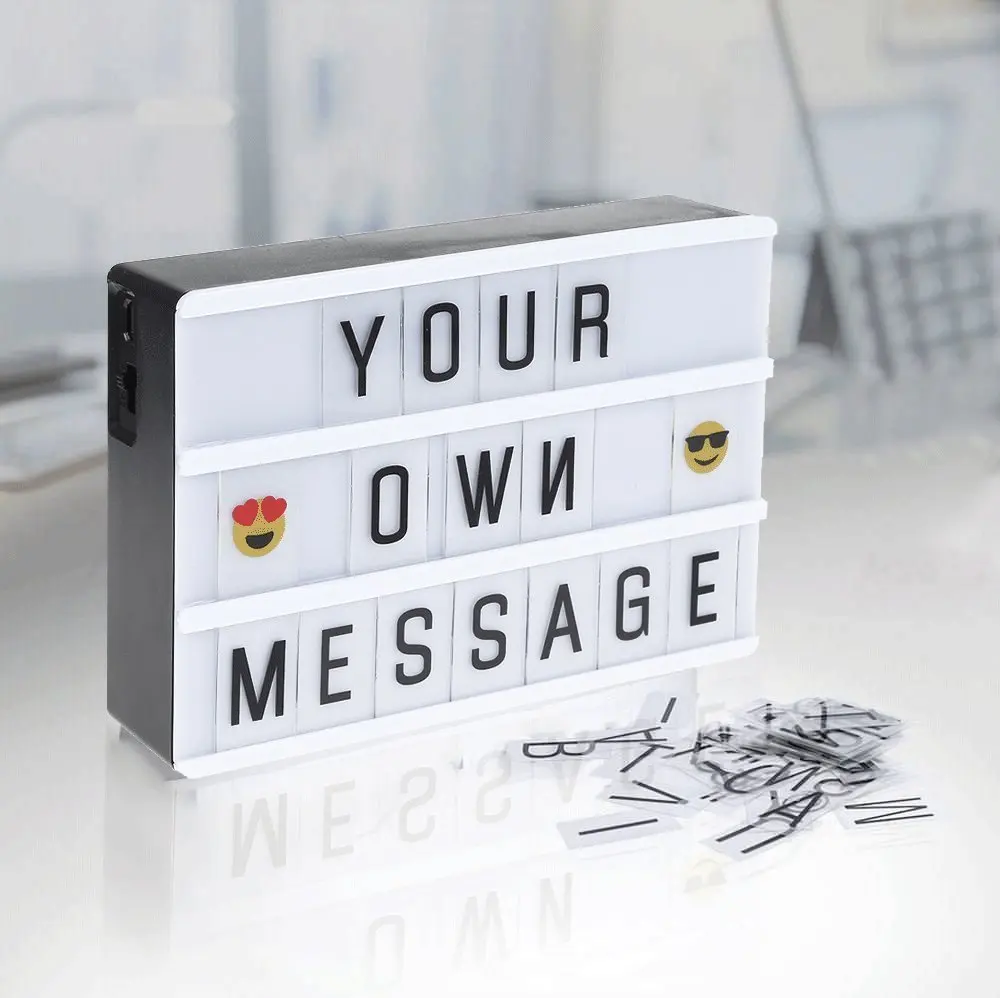 
A6 size Cinematic DIY Mini LED Letter Lamp Cinema Light Box with 90 Letters 