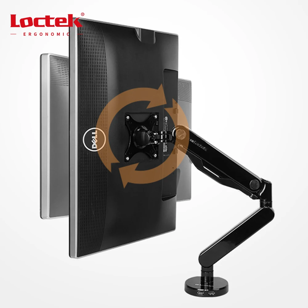 Эргономичный монитор с пружиной 17-30 дюймов, алюминиевый монитор с газовой пружиной, Arm Loctek DLB530