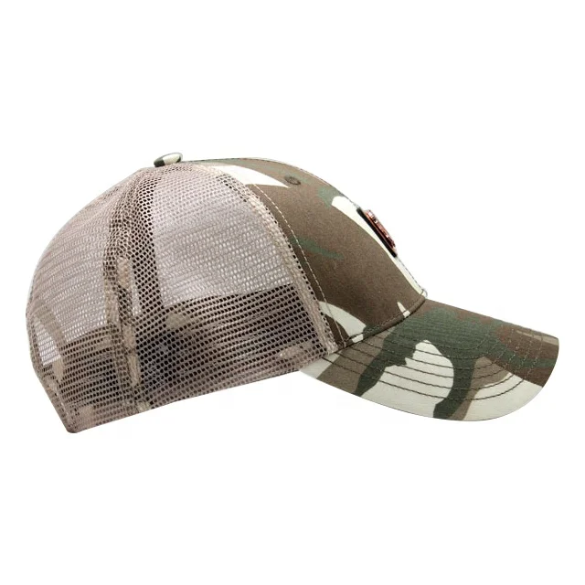 OEM Wholesale Custom Logo Embroidery 6 Panel Mesh Trucker Cap Outdoor Sport Tactical Camo Trucker Mesh Hat Cap