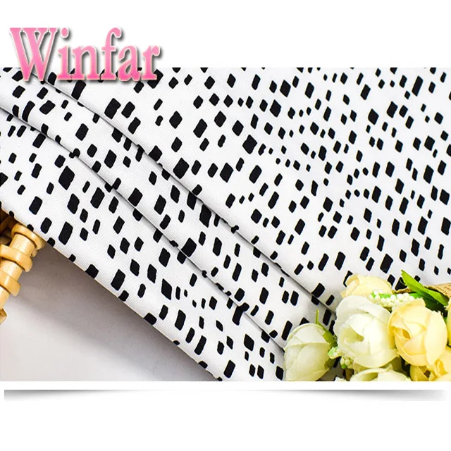  Мягкая прядильная одинарная трикотажная ткань из вискозы с принтом оптовая продажа дешевая вискозная