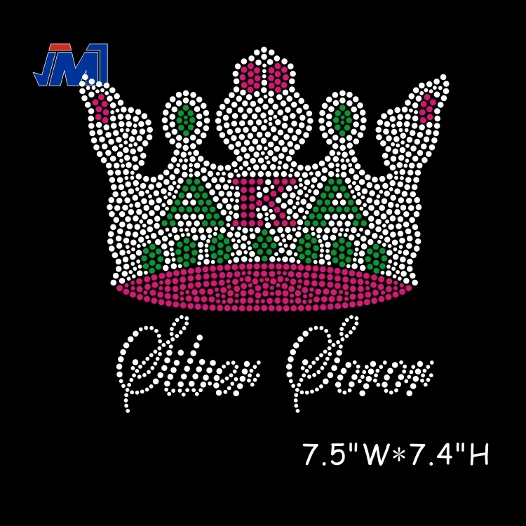 Silver Soror AKA Wholesale rhinestone heat transfer design