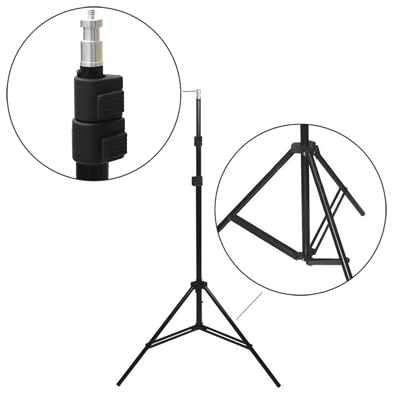 
Studio Photography Soft Box with Bulb single light head Lighting Kit with light Stand and Slope Arm stand ,Softbox Lighting kit 
