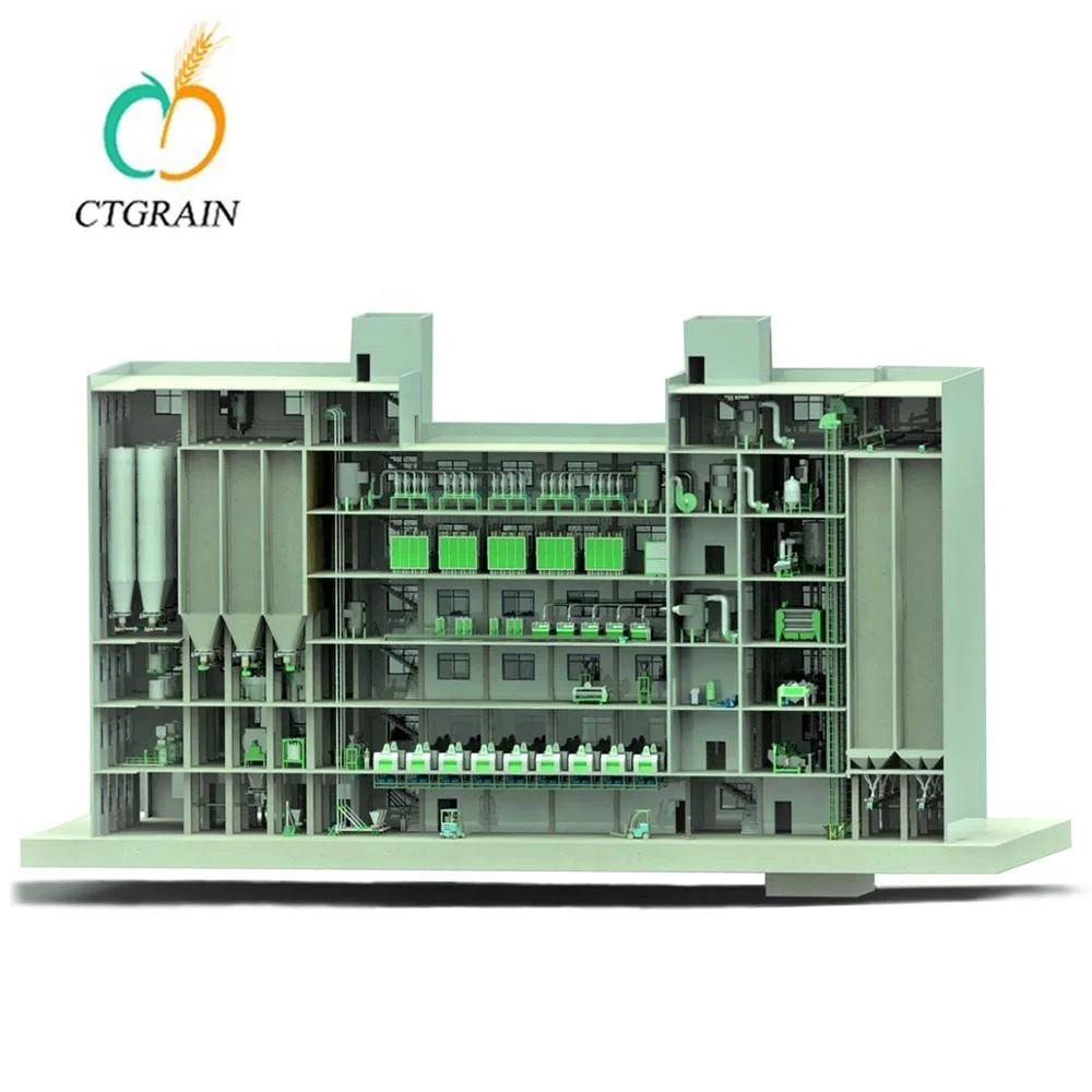 CTGRAIN 50TPD полностью автоматическая мельница для муки Ата Чакки