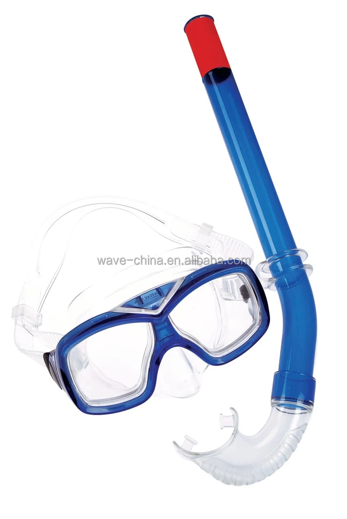 WAVE Easy adjustable strap kids diving mask snorkel set underwater diving equipment