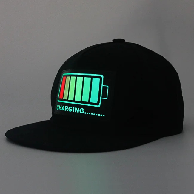 Event Party Supplies New Design Sound Activated EL Panel Led Hat