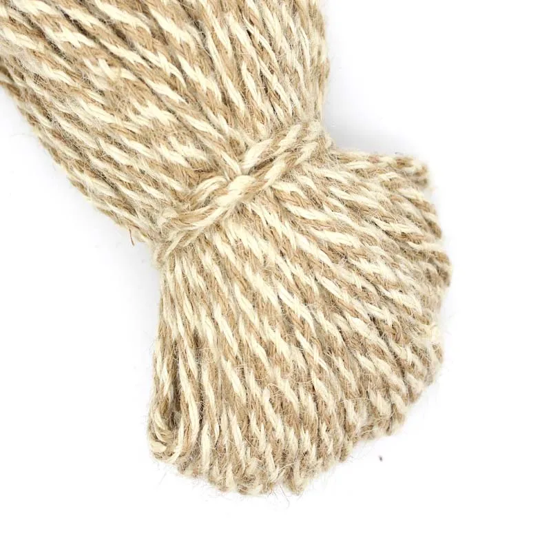 Красочная высокопрочная плетеная плоская веревка из пеньковой джутовой веревки «сделай сам» двух