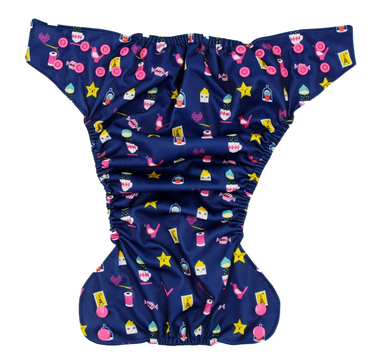 
Reusable premature newborn baby cloth diaper nappy for 0-6 months side opening snaps 