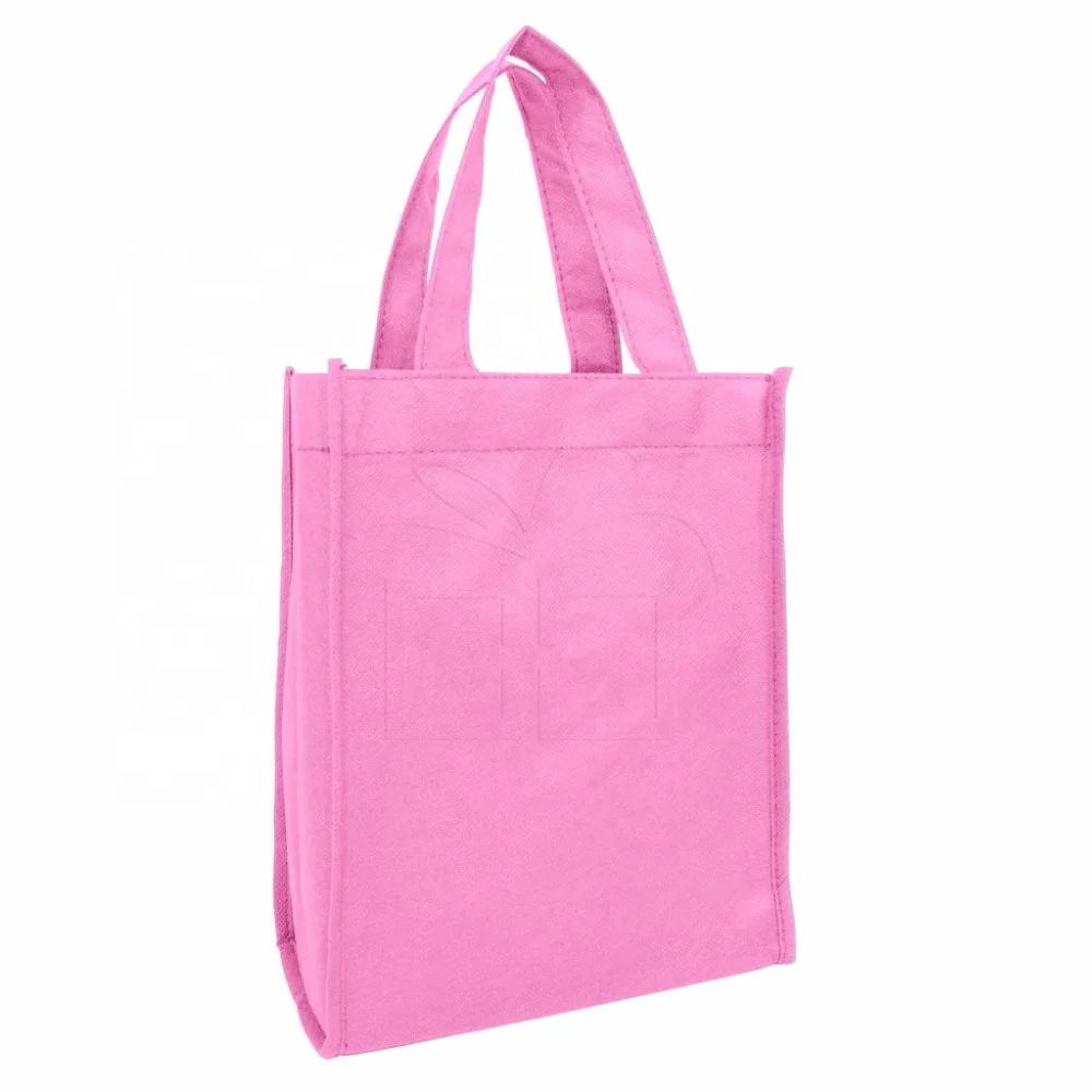 Custom Order Assorted Colors Small Book Bag, Can Add Logo shopping Non Woven Gift Tote Bag