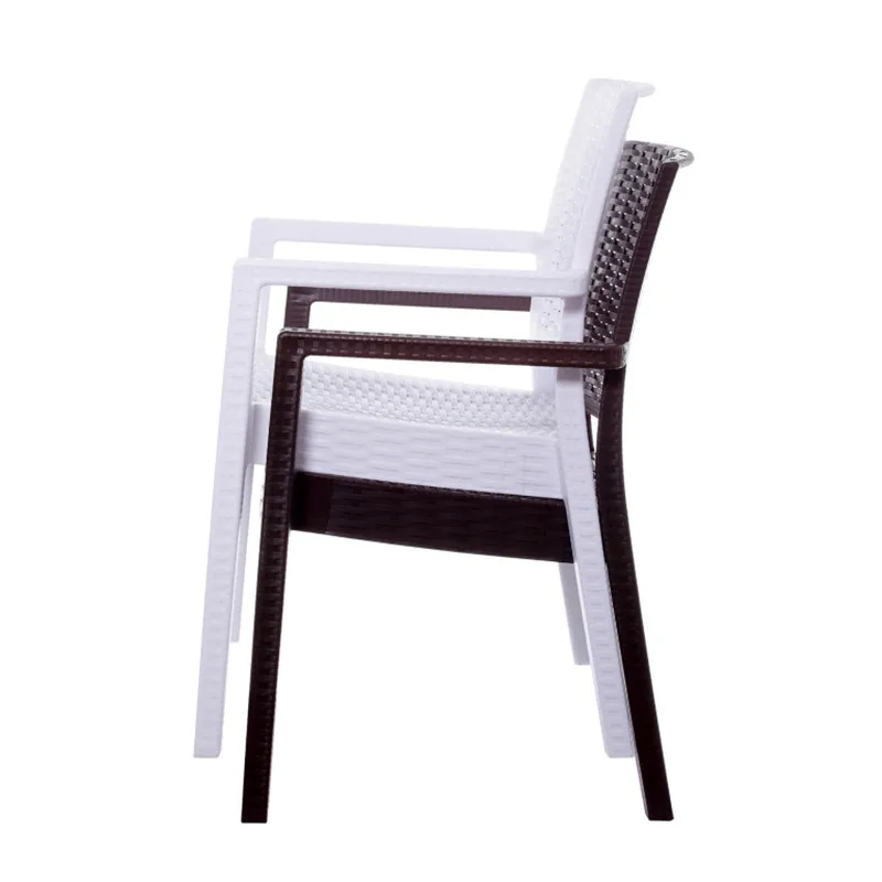 Outdoor plastic rattan armchair for sale garden chair cane chair
