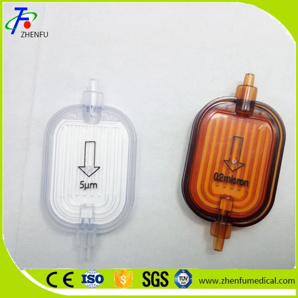 
In-line infusion filter with hydrophilic PES membrane 