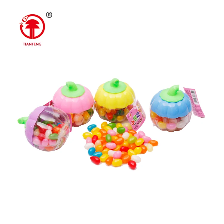 Chinese candies confectionery halal mini pumpkin fruit sweet and candy jelly bean mixed