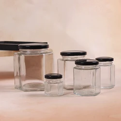 1000MLGlass Jar For Honey Jam Big Round Shape Glass Jar With Tin Cap