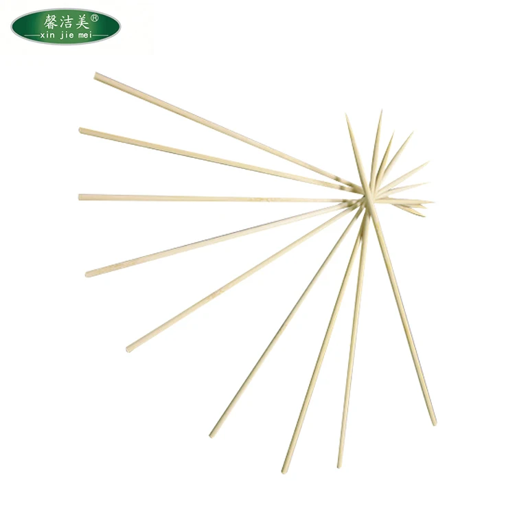 Wholesale natural disposable bamboo skewers barbecue sticks round bamboo sticks